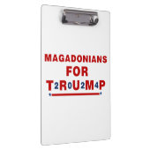 Magadonianer für Trump 2024 Red Blue Star Klemmbrett (Rechts)