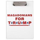 Magadonianer für Trump 2024 Red Blue Star Klemmbrett (Vorderseite)