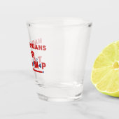 Magadonianer für Trump 2024 Red Blue Star Schnapsglas (Rechts)