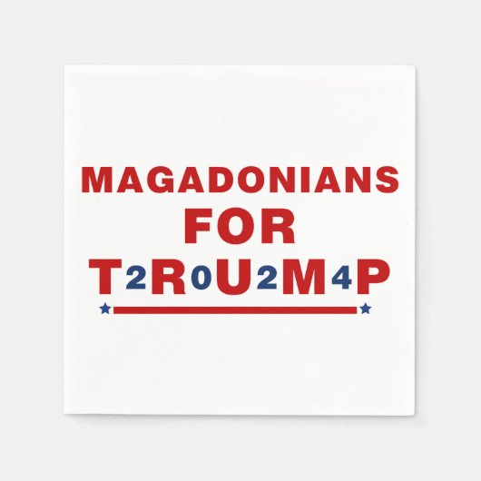 Magadonianer für Trump 2024 Red Blue Star Serviette (Vorderseite)