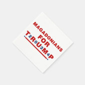 Magadonianer für Trump 2024 Red Blue Star Serviette (Ecke)