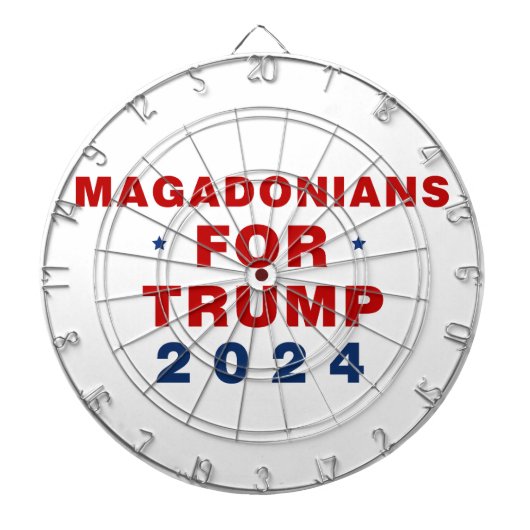 Magadonians für Trump 2024 Red Blue Dartscheibe (vorne)