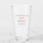 Magadonians für Trump 2024 Red Blue Glas (Rückseite)