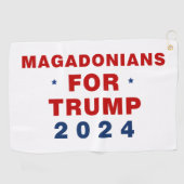 Magadonians für Trump 2024 Red Blue Golfhandtuch (Horizontal)