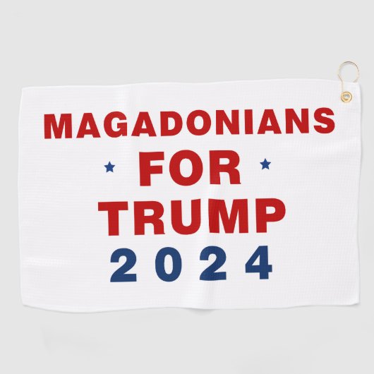 Magadonians für Trump 2024 Red Blue Golfhandtuch (Horizontal)