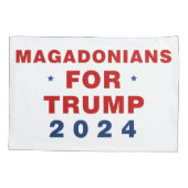 Magadonians für Trump 2024 Red Blue Kissenbezug (Rückseite)