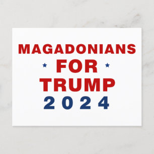 Magadonians für Trump 2024 Red Blue Postkarte