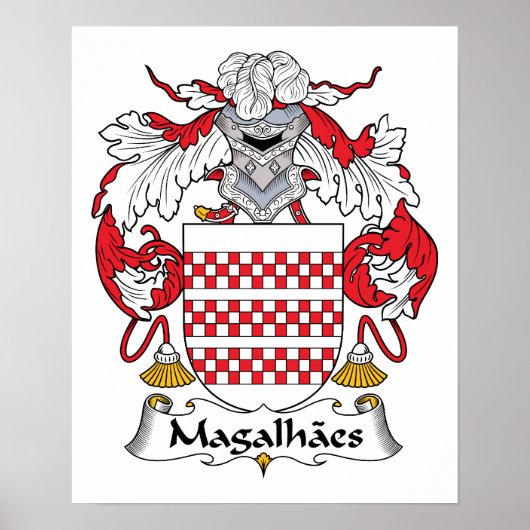 Magalhaes Familienwappen Poster (Vorne)