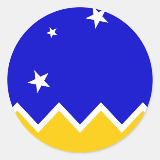 Magallanes, Chile, Chile Runder Aufkleber (Vorderseite)