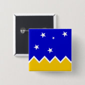 Magallanes, Chile, die Antarktis-Flagge Button (Vorne & Hinten)
