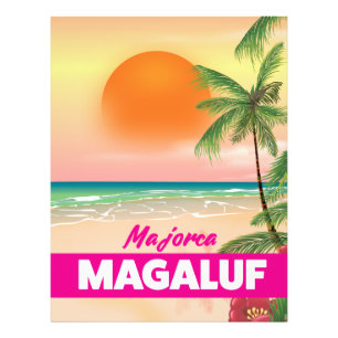 Magaluf Mallorca Strand Reiseplakat Fotodruck