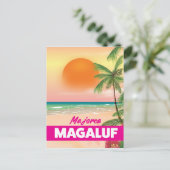 Magaluf Mallorca Strandpromenade Postkarte (Stehend Vorderseite)