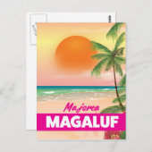 Magaluf Mallorca Strandpromenade Postkarte (Vorne/Hinten)