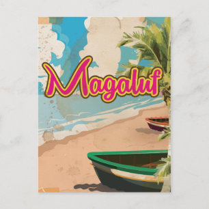 Magaluf Vintager Urlaub Poster Postkarte