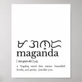 Maganda Definition Wall Art Filipina Gift Poster (Vorne)