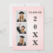 Magazin-Cover Abschluss Pink Einladung (Rückseite)