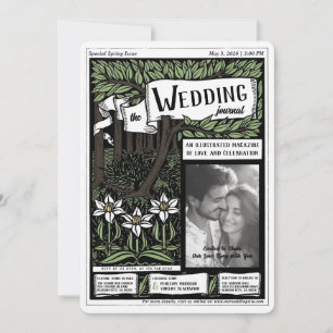 Magazin-Cover Art Nouveau Hochzeit Einladung