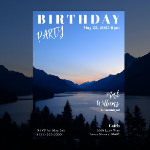 Magazin-Cover-Landschaft Geburtstag Einladung