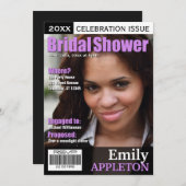Magazin Cover Lila Bridal Dusche Einladungen (Vorne/Hinten)