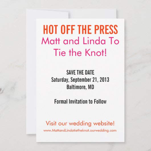 Magazin Edition Save the Date (Rückseite)