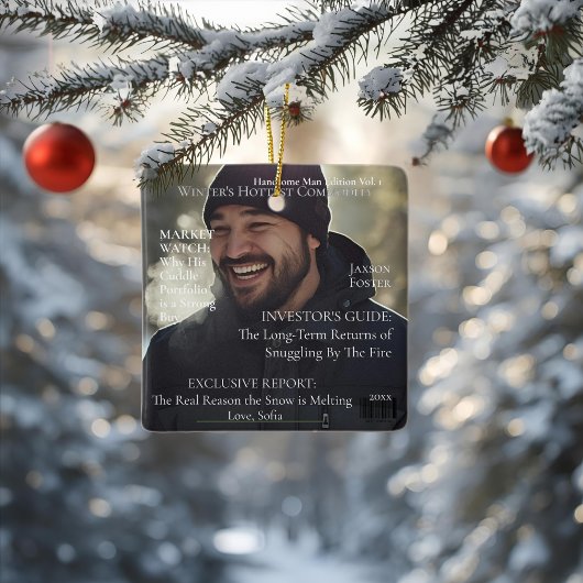 Magazin-Ehemann "Winter's Hottest Commodity" Keramikornament