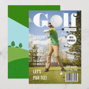 Magazin-Prominenten-Golf-Geburtstagsfeier-Foto Einladung
