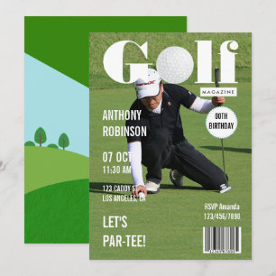 Magazin-Prominenten-Golf-Geburtstagsfeier-Foto Einladung