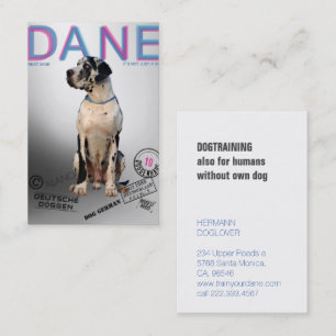 Magazin Style Deutsche Dogge  Visitenkarte