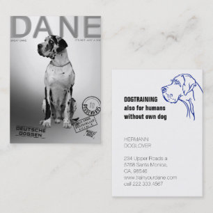 Magazin Style Deutsche Dogge Visitenkarte