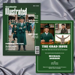 Magazin Vier Foto Grüne Abschlussanzeige Einladung