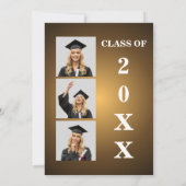 Magazincover Abschluss Gold Einladung (Rückseite)