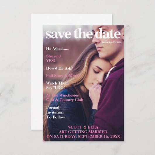 MAGAZINDECKUNG | Datum freihalten Save The Date (Vorne/Hinten)