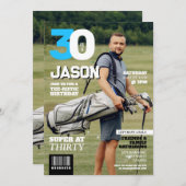 Magazine 30 Mens Golf 30 Golfer Geburtstag Einladung (Vorne/Hinten)