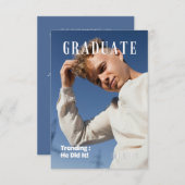 MAGAZINE ABSCHLUSS-ANKÜNDIGUNG PARTY EINLADUNG (Vorne/Hinten)