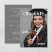 MAGAZINE ABSCHLUSS-ANKÜNDIGUNG PARTY EINLADUNG (Vorne/Hinten)