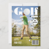Magazine Celebrity Golf Birthday Party Foto Einladung (Vorderseite)