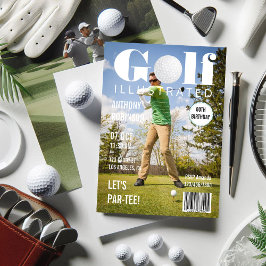 Magazine Celebrity Golf Birthday Party Foto Einladung