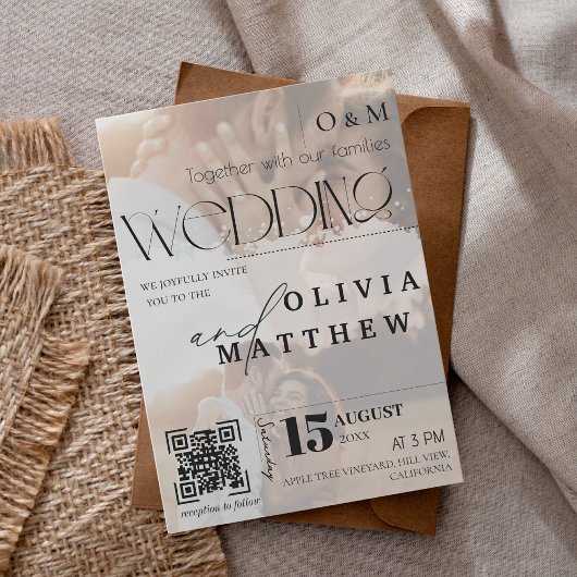 Magazine Cover 2 Photo Wedding  Einladung