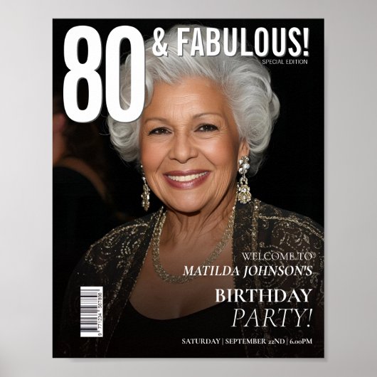 Magazine Cover 80th Birthday Welcome Poster (Vorne)