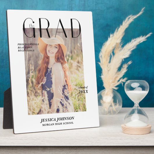 Magazine Cover Abschluss Ankündigung Foto-Karte Fotoplatte (Seite)