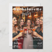 Magazine Cover Bachelorette Einladung (Vorderseite)