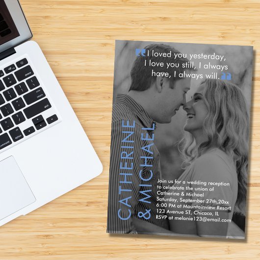 Magazine Cover Dark Foto Modern Minimalistisch Blu Einladung