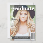 Magazine Cover Foto Abschluss Einladung (Vorderseite)