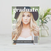 Magazine Cover Foto Abschluss Einladung (Stehend Vorderseite)