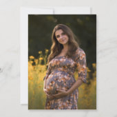 Magazine Cover Foto Baby Shower Einladung (Rückseite)