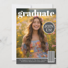 Magazine Cover Foto Graduate Party Einladung