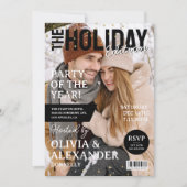 Magazine Cover Foto Weihnachts-Party Einladung (Vorderseite)