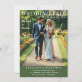 Magazine Cover Garden Wedding Einladung (Vorderseite)