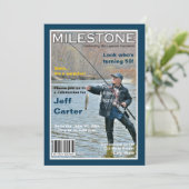 Magazine Cover Geburtstagsparty Einladung (Stehend Vorderseite)