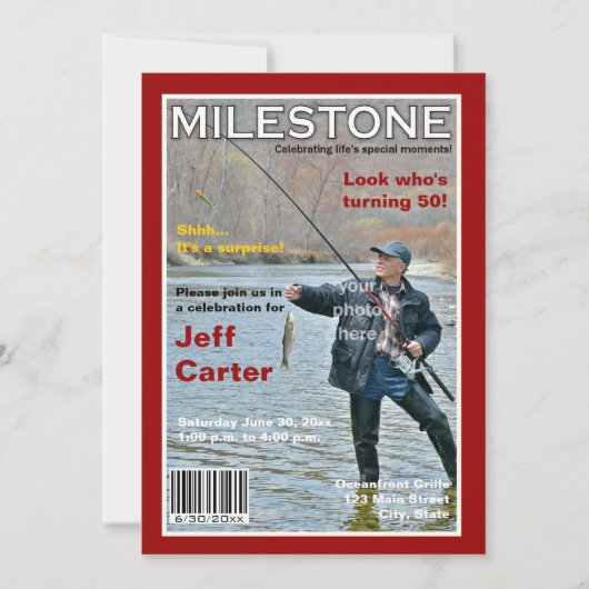 Magazine Cover Geburtstagsparty Einladung (Vorderseite)